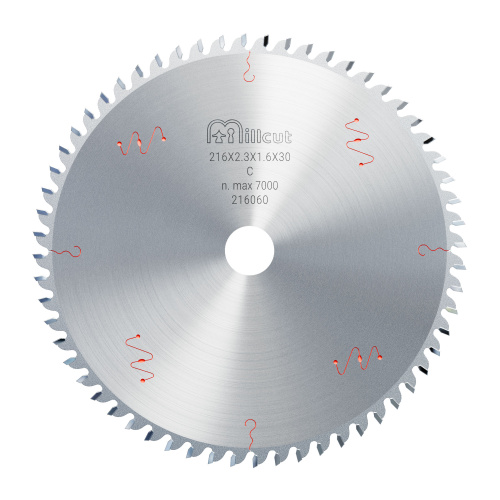 Пильный диск 216х2,3/1,6х30 Z60 ATB 0° Millcut 216060 фото 4